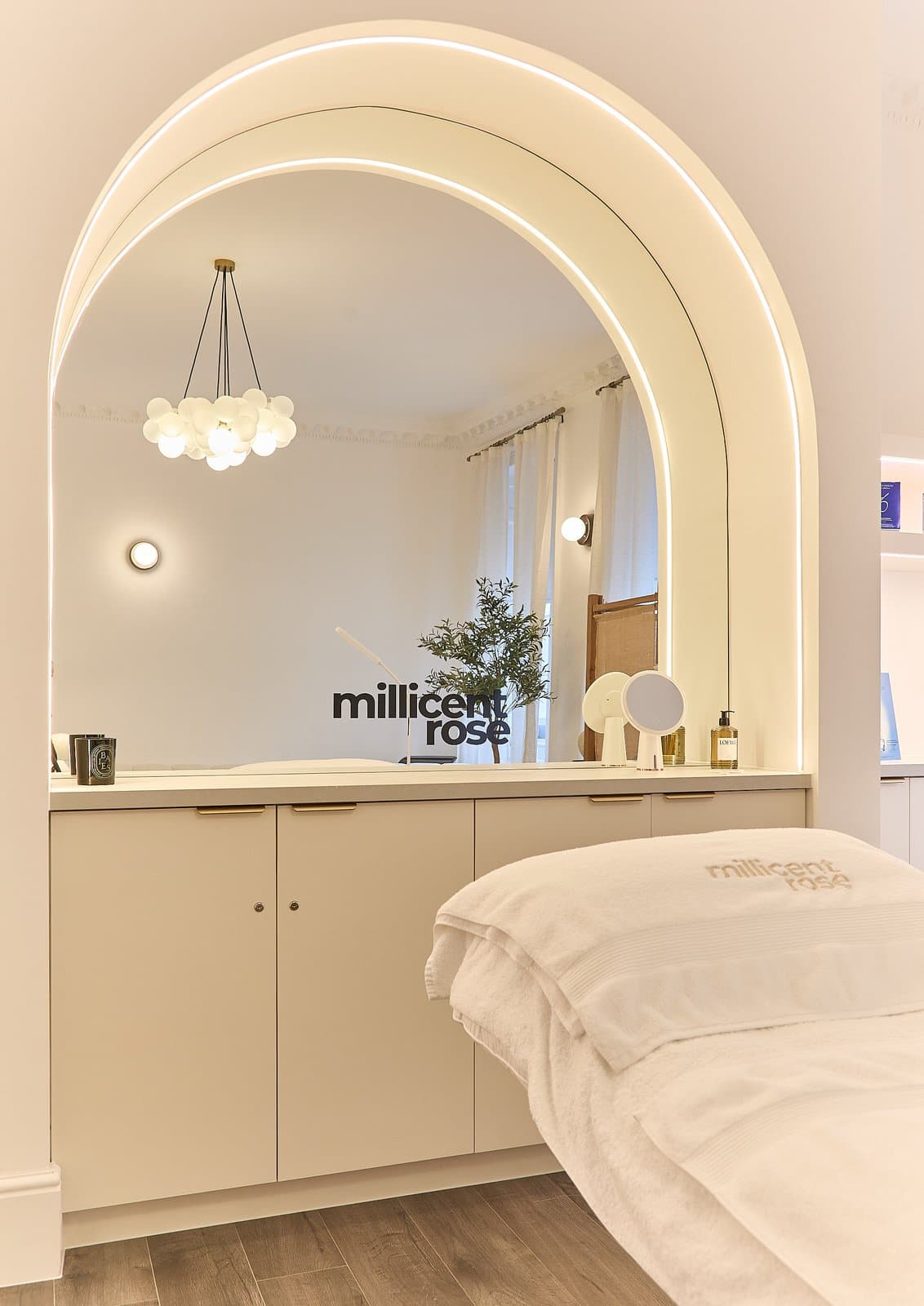 Millicent Rose clinic interior with arch mirror